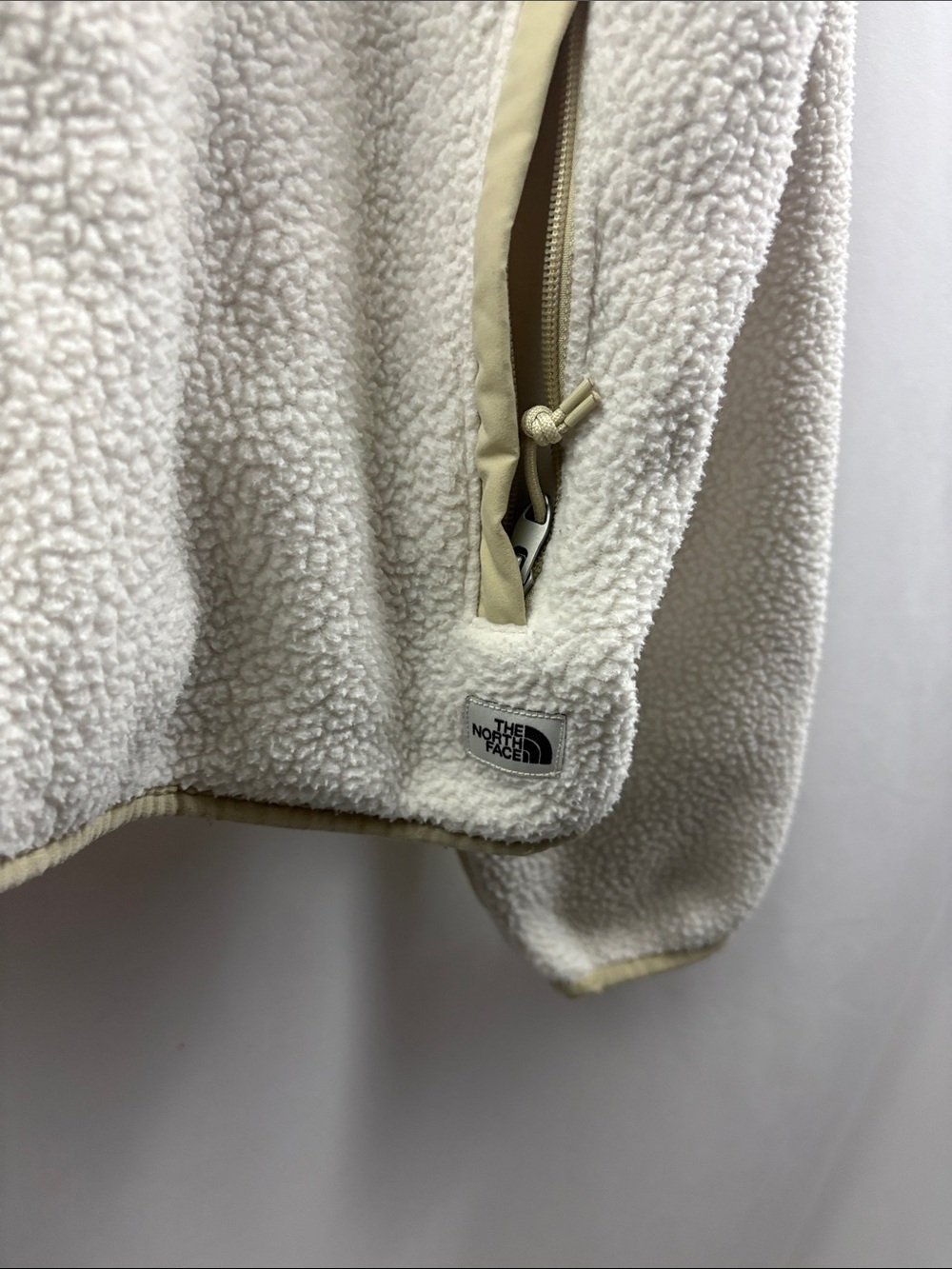 The North Face Cragmont Fleece Jacket Sherpa Jacket in Cream/Tan Size Large - Picture 4 of 11
